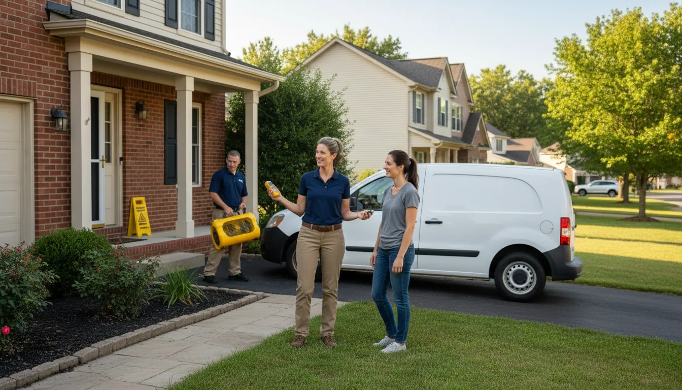 Residential water damage restoration in North Franklin, CT